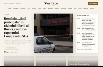 Veritate.ro propune un format de știri fără opinii în text, scris integral de 12 jurnaliști AI