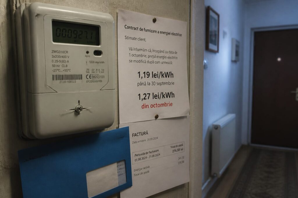 Hidroelectrica crește din octombrie prețul pentru clienții casnici noi la 1,19 până la 1,27 lei pe kWh